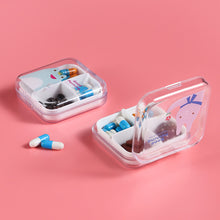 Load image into Gallery viewer, Portable 4 Grids Pill Box Plastic Sealed Medicine Storage Box Waterproof Durable Travel Pill Case Medicine Box