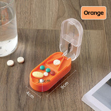 Load image into Gallery viewer, Small Portable Travel Medicine Box Pill Cutter Durable Tablet Storage Case Plastic Medicine Pill Tablet Cutter Splitter Pill Case