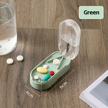 Load image into Gallery viewer, Small Portable Travel Medicine Box Pill Cutter Durable Tablet Storage Case Plastic Medicine Pill Tablet Cutter Splitter Pill Case