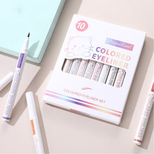 Load image into Gallery viewer, Waterproof Smooth Colorful Eyeliner Pencil Matte Long Lasting Not Blooming Black Eyeliner Pen Liquid Eye Liner Makeup Cosmetics
