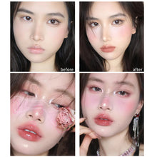 Load image into Gallery viewer, 3 in 1 Highlight Gradient Vitality Blush Peach Red Pearl Stage Rouge Powder Waterproof Sweat-proof Blusher Face Makeup Women Cosmetics