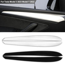 Load image into Gallery viewer, 2Pcs Carbon Fibre Car Door Decoration Internal Trim ABS Cover Accessories Dashboard For Tesla Model 3 2023 Model Y 2022