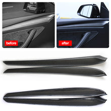 Load image into Gallery viewer, 2Pcs Carbon Fibre Car Door Decoration Internal Trim ABS Cover Accessories Dashboard For Tesla Model 3 2023 Model Y 2022