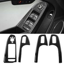 Load image into Gallery viewer, 4Pcs Carbon Fiber Car Door Window Lift Panel Button Frame Trim Sticker For Audi A4 A5 2013 - 2016