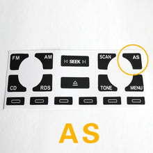 Load image into Gallery viewer, 16 Keys Car Radio Stereo Worn Peeling Button Repair Decal Stickers Black Car Interior Accessories for Audi A4 B6 B7 A6 A2 A3 8L P