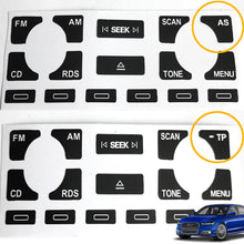 Load image into Gallery viewer, 16 Keys Car Radio Stereo Worn Peeling Button Repair Decal Stickers Black Car Interior Accessories for Audi A4 B6 B7 A6 A2 A3 8L P