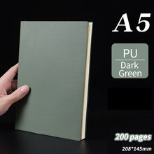 Load image into Gallery viewer, A5 Soft Notebook PU Leather Planner Agenda Week Planner Travelers Notebook Writing Paper For Students Office School Supplies Notepad