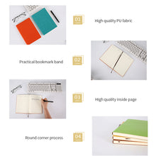 Load image into Gallery viewer, A5 Soft Notebook PU Leather Planner Agenda Week Planner Travelers Notebook Writing Paper For Students Office School Supplies Notepad