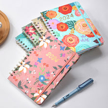 Load image into Gallery viewer, 2024 A5 English Planner Notebook Diary Weekly Planner Agenda Goal Habit Schedules Journal Notebooks Stationery Office School Supplies