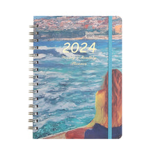 Load image into Gallery viewer, 2024 A5 English Planner Notebook Diary Weekly Planner Agenda Goal Habit Schedules Journal Notebooks Stationery Office School Supplies