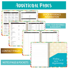 Load image into Gallery viewer, 2024 A5 English Planner Notebook Diary Weekly Planner Agenda Goal Habit Schedules Journal Notebooks Stationery Office School Supplies