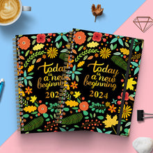Load image into Gallery viewer, 2024 A5 English Planner Notebook Diary Weekly Planner Agenda Goal Habit Schedules Journal Notebooks Stationery Office School Supplies