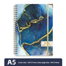 Load image into Gallery viewer, 2024 A5 English Planner Notebook Diary Weekly Planner Agenda Goal Habit Schedules Journal Notebooks Stationery Office School Supplies
