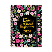 Load image into Gallery viewer, 2024 A5 English Planner Notebook Diary Weekly Planner Agenda Goal Habit Schedules Journal Notebooks Stationery Office School Supplies