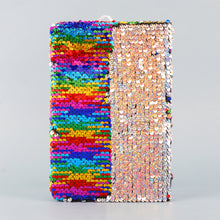 Load image into Gallery viewer, A5 Glitter Notebook PU Leather Planner Agenda Week Planner Travelers Notebook Writing Paper For Students Office School Supplies Notepad