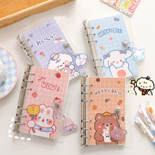 Load image into Gallery viewer, Korean Kawaii Journal Notebook Loose-leaf Binder Bear Planner For Students Office School Supplies Notepad Stationery