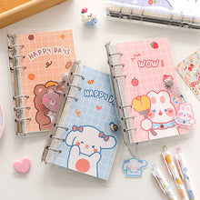 Load image into Gallery viewer, Korean Kawaii Journal Notebook Loose-leaf Binder Bear Planner For Students Office School Supplies Notepad Stationery