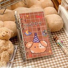 Load image into Gallery viewer, Korean Kawaii A6 Journal Notebook Loose-leaf Binder Bear Planner For Students Office School Supplies Notepad Stationery