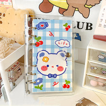 Load image into Gallery viewer, Korean Kawaii A6 Journal Notebook Loose-leaf Binder Bear Planner For Students Office School Supplies Notepad Stationery