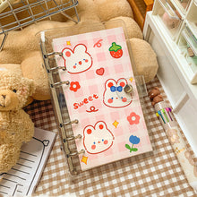 Load image into Gallery viewer, Korean Kawaii A6 Journal Notebook Loose-leaf Binder Bear Planner For Students Office School Supplies Notepad Stationery
