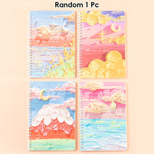 Load image into Gallery viewer, A5 Spiral Coil Paper Notebook Cute Landscape Flower Coil Book Student Notebook Notepad Kawaii Portable Diary Notebook Journals