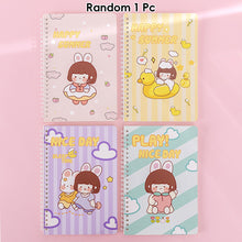 Load image into Gallery viewer, A5 Spiral Coil Paper Notebook Cute Landscape Flower Coil Book Student Notebook Notepad Kawaii Portable Diary Notebook Journals