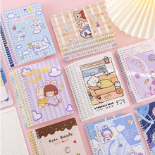 Load image into Gallery viewer, A5 Spiral Coil Paper Notebook Cute Landscape Flower Coil Book Student Notebook Notepad Kawaii Portable Diary Notebook Journals