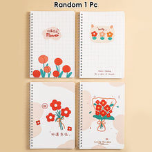 Load image into Gallery viewer, A5 Spiral Coil Paper Notebook Cute Landscape Flower Coil Book Student Notebook Notepad Kawaii Portable Diary Notebook Journals