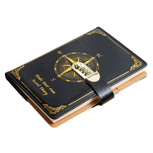Load image into Gallery viewer, Password Notes Diary Book with Lock Simple Art Retro Girls Private Retro PUP Leather Face Secret Diary for Girls Boys