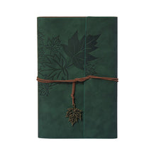 Load image into Gallery viewer, A6 Loose-leaf Photo Album PU Leather Kraft Paper Maple Leaves Cover Diary Notebook Vintage Cover Traveler Album Journals School Supplies