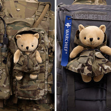 Load image into Gallery viewer, Cute Tactical Bear Flannel Doll Army Fan Backpack Pendant Outdoor Camping Hiking Backpack Accessories Portable Detachable Toys