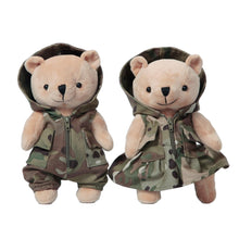 Load image into Gallery viewer, Cute Tactical Bear Flannel Doll Army Fan Backpack Pendant Outdoor Camping Hiking Backpack Accessories Portable Detachable Toys