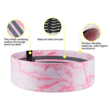 Load image into Gallery viewer, 76*8CM Marbled Yoga Fitness Weight Loss Squat Butt Stretch Band Strength Training Stretch Shaping Cotton Resistance Band