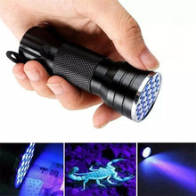 Load image into Gallery viewer, 21 LED Multi-Function Purple Flashlight DIY UV Glue Curing Fluorescent Anti-Counterfeiting Hydraulic Leak Detection Fishing Scorpion Manicure Tool