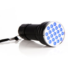 Load image into Gallery viewer, 21 LED Multi-Function Purple Flashlight DIY UV Glue Curing Fluorescent Anti-Counterfeiting Hydraulic Leak Detection Fishing Scorpion Manicure Tool
