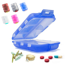 Load image into Gallery viewer, Portable 10 Grids Pill Box Plastic Sealed Large Capacity Medicine Storage Box Durable Travel Pill Case Medicine Box