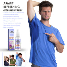Load image into Gallery viewer, Lavender Armpit Odor Removing Spray Gentle Refreshing Antibacterial Underarm Deodorant Spray Sweat Odor Spray Body Care