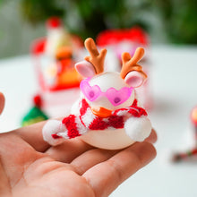 Load image into Gallery viewer, Christmas Rubber Mini White Snow Duck Yellow Ducks Car Ornaments Decor Cute Squeak Ducks Ornaments Interior Home Decoration Accessories