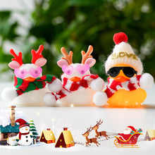 Load image into Gallery viewer, Christmas Rubber Mini White Snow Duck Yellow Ducks Car Ornaments Decor Cute Squeak Ducks Ornaments Interior Home Decoration Accessories