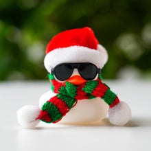 Load image into Gallery viewer, Christmas Rubber Mini White Snow Duck Yellow Ducks Car Ornaments Decor Cute Squeak Ducks Ornaments Interior Home Decoration Accessories