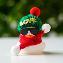 Load image into Gallery viewer, Christmas Rubber Mini White Snow Duck Yellow Ducks Car Ornaments Decor Cute Squeak Ducks Ornaments Interior Home Decoration Accessories