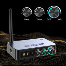 Load image into Gallery viewer, NFC Bluetooth 5.1 Audio Receiver Transmitter Coaxial RCA Wireless Bass Treble Music Adapter FM Radio U Disk/TF Card Player
