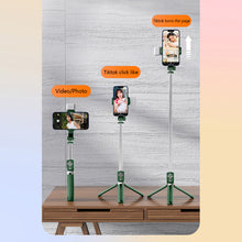 Load image into Gallery viewer, 1.67M Long Extended Bluetooth Wireless Selfie Stick Live Broacast Stand Holder Tripod Foldable With Fill Light For Smartphones
