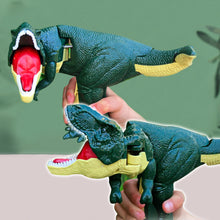 Load image into Gallery viewer, Kids Press Dinosaur Depression Toy Hand Operated Teloscopic Spring Swing Dinosaur Gifts with Sound Light Fidget Toys Christmas Birthdat Gifts