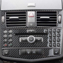 Load image into Gallery viewer, Car Center Console Air Conditioner CD Panel Cover Trim Carbon Fiber For Mercedes Benz C class W204 C200 C260 C300 C180 2007-2010