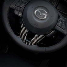 Load image into Gallery viewer, Car Interiors Accessories Carbon Fiber Car Steering Wheel Trim Cover Stickers For Mazda 3 Axela 2014 2015 2016
