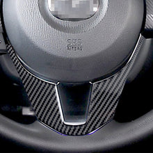 Load image into Gallery viewer, Car Interiors Accessories Carbon Fiber Car Steering Wheel Trim Cover Stickers For Mazda 3 Axela 2014 2015 2016