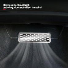 Load image into Gallery viewer, 2Pcs Backseat Air Vent Fully Stainless Steel Cover Pad Integrated Design Air Flow Vent Grille Protection For Tesla Model Y 2020-2023