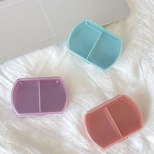 Load image into Gallery viewer, Mini 2 Grid Medicine Box with Detachable Cover Double Compartment Packaging Box Travel Portable Medicine Pill Box