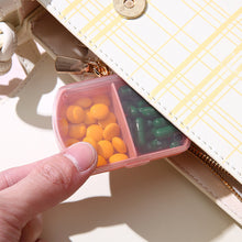 Load image into Gallery viewer, Mini 2 Grid Medicine Box with Detachable Cover Double Compartment Packaging Box Travel Portable Medicine Pill Box